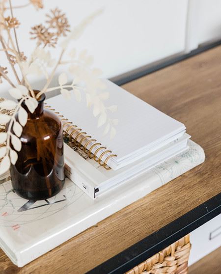 Canva - Notebook on Wooden Desk_