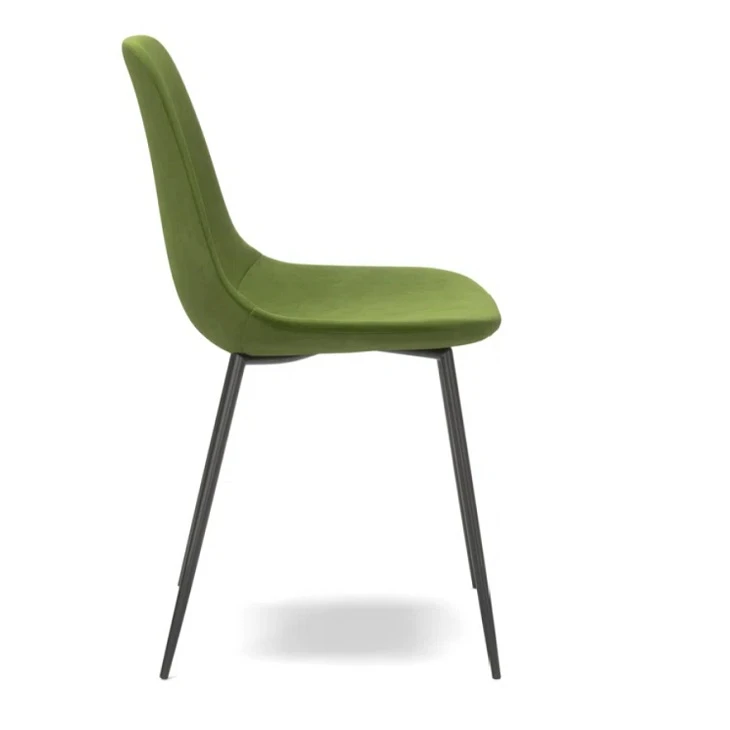 Green Fabric Plastic Leg Chair